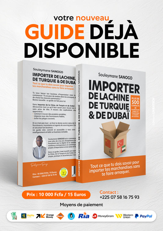 IMPORTER DE LA CHINE, TURQUIE ET DUBAI